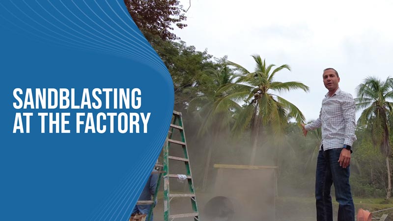 Sandblasting At The Factory