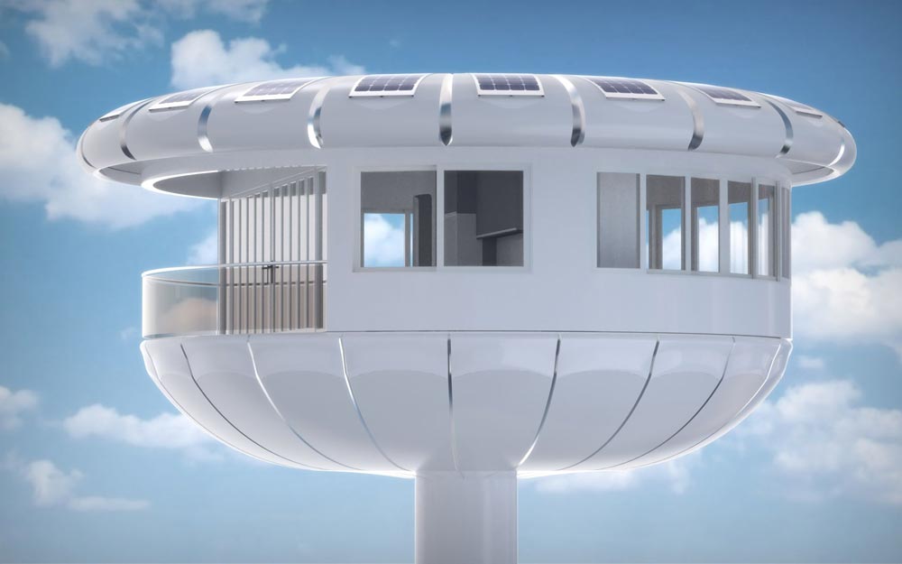 Each SeaPod comes with solar panels on the roof.  This  is a popular and effective way to harness renewable energy and promote sustainable living.