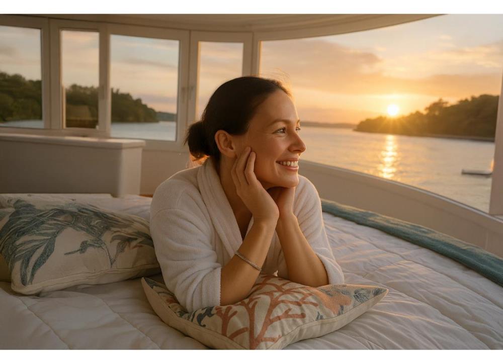 Every sunrise transforms into a front-row show, as morning light streams through the SeaPod's panoramic windows, illuminating nature's daily masterpiece