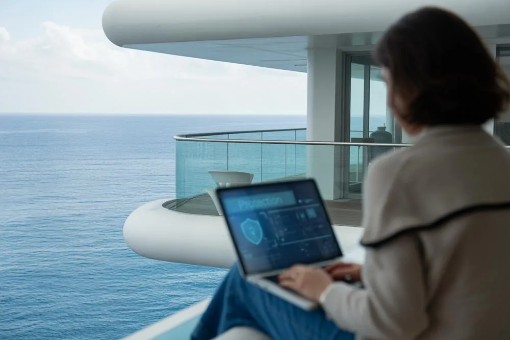 Powered by advanced AI and robust security protocols, Cora ensures your floating home experience is private and protected