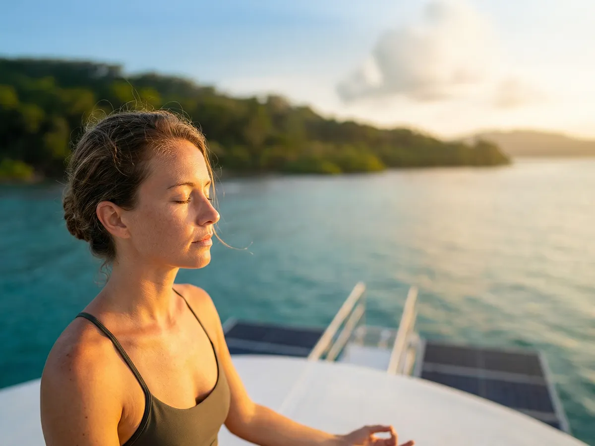 Sunset meditation activating parasympathetic nervous system response